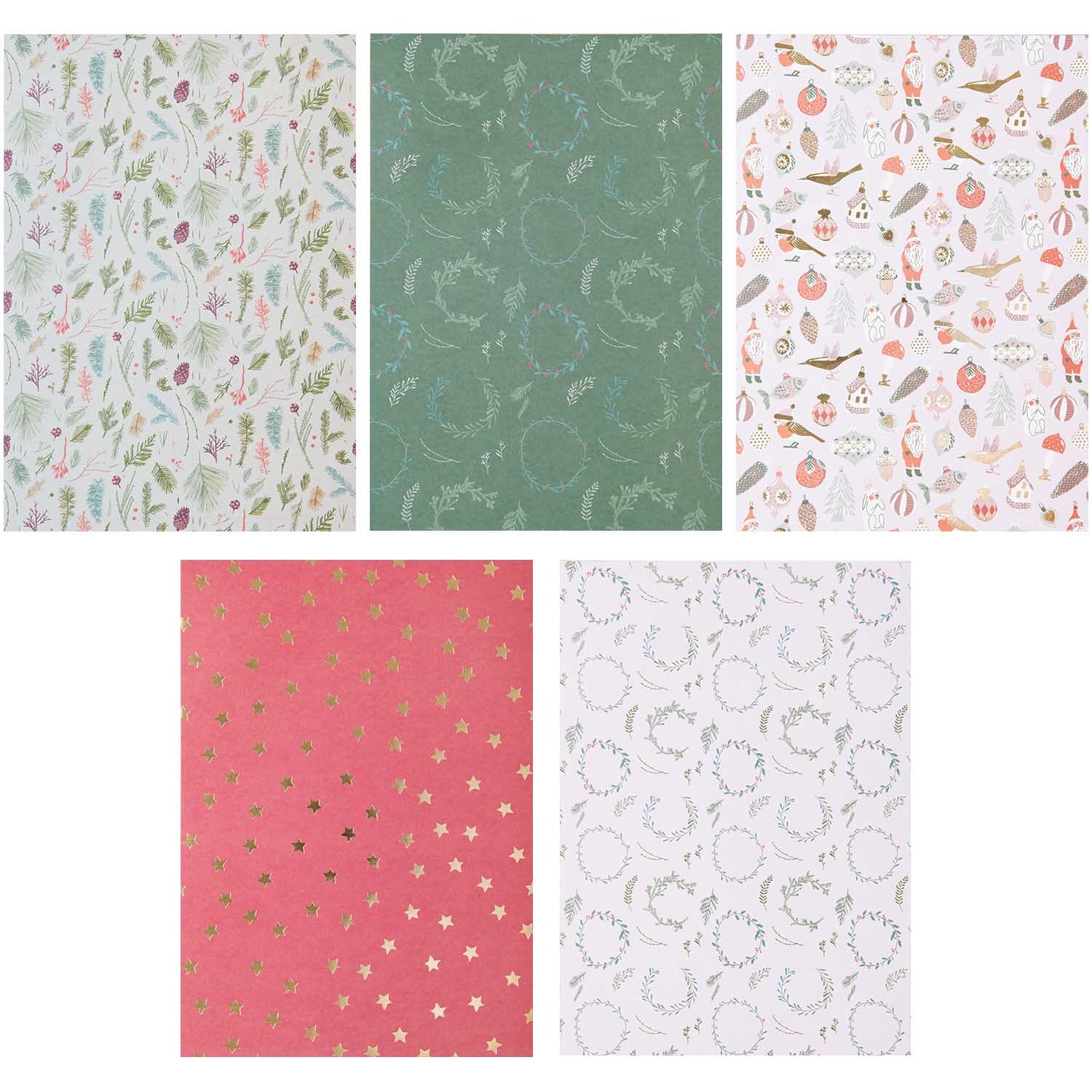 Paper Poetry Motivpapier Nostalgic Christmas classic 30 Blatt von Rico Design Paper Poetry Motivpapier Nostalgic Christmas classic mit weihnachtlichen Mustern in verschiedenen Farben, ideal für kreative Projekte.