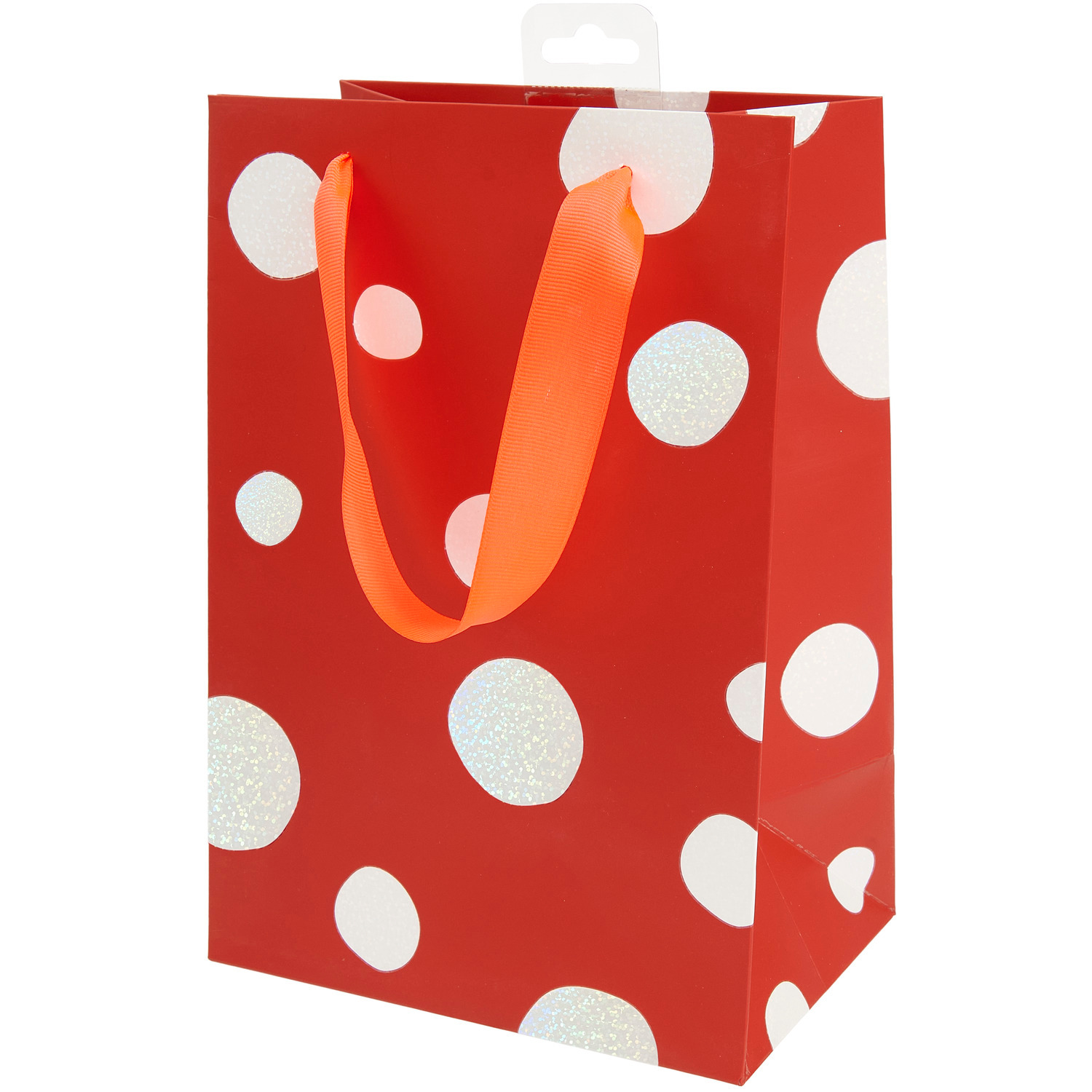 Geschenktüte Fliegenpilz Muster Rot-Weiß 18x26x12cm von Rico Design