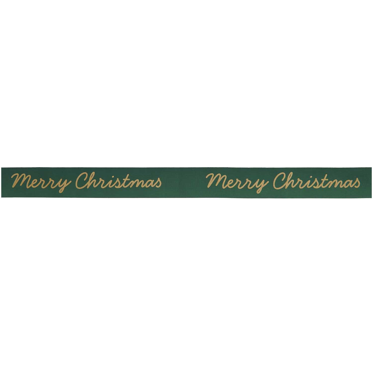 Paper Poetry Taftband Merry Christmas grün 38mm 3m von Rico Design Paper Poetry Taftband Merry Christmas: Grünes Band mit goldener Schrift "Merry Christmas", 38mm breit, 3m lang, von Rico Design.