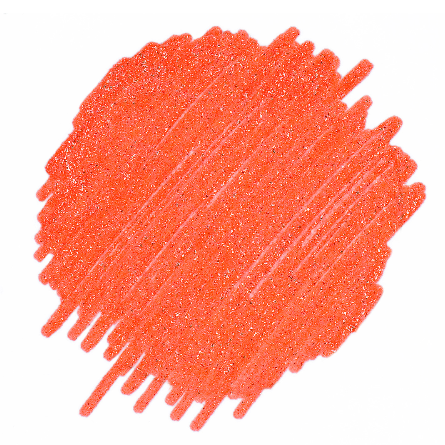 Gel pen Glitter 1mm colour Orange from Rico Design Gelstift Glitter 1mm von Rico Design in Orange, zeigt eine glitzernde, orangefarbene Fläche.
