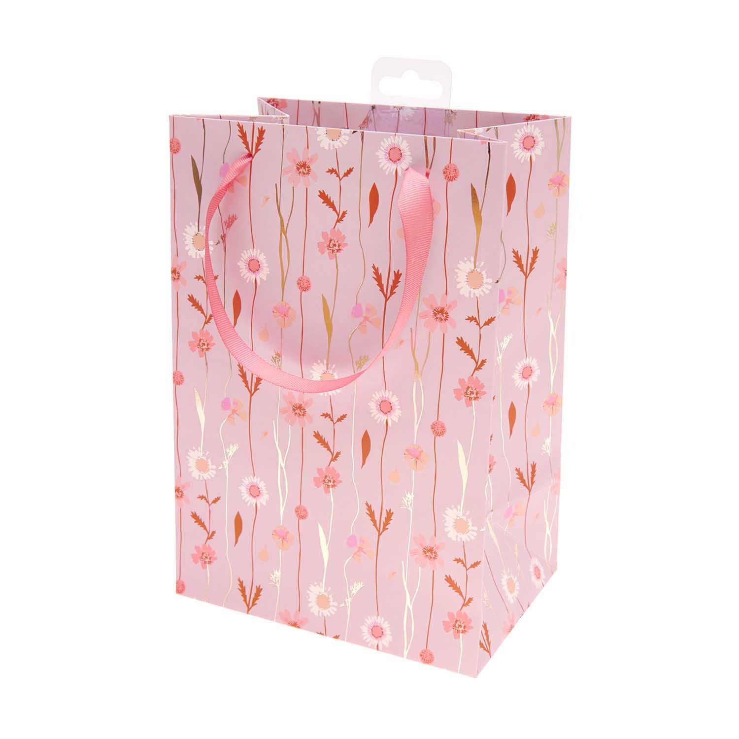 Paper Poetry Geschenktüte Blumenranken flieder 18x26x12cm von Rico Design