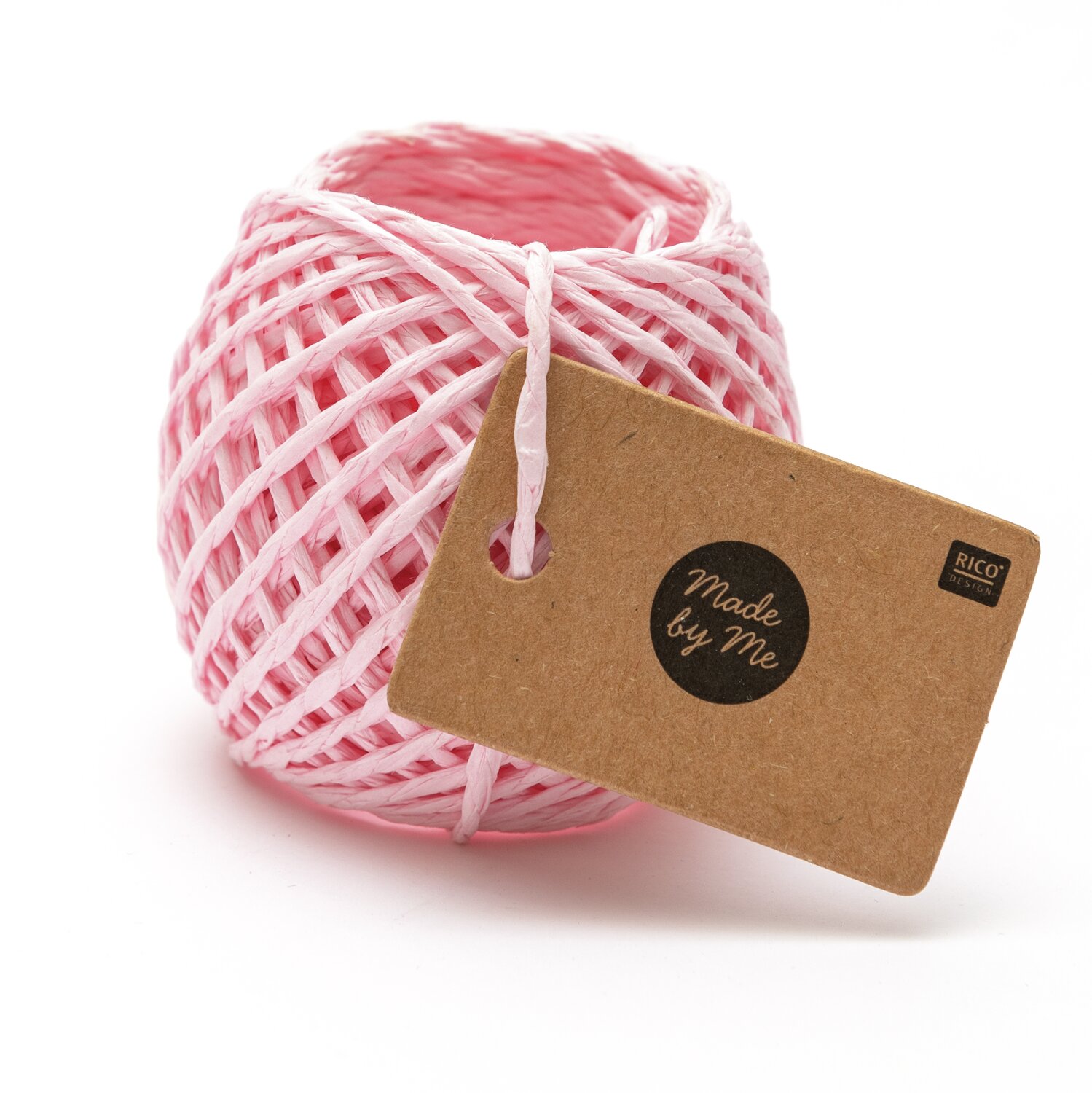 Papierschnur 1mm 20m in Rosa von Rico Design, ideal für kreative Bastelprojekte.