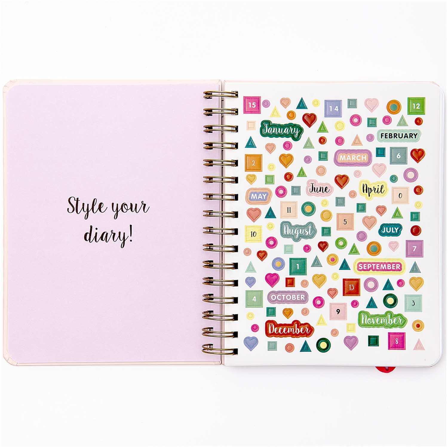 Paper Poetry vorgestaltetes Bullet Diary mit Spiralbindung 16,5x21,5cm 96 Blatt von Rico Design