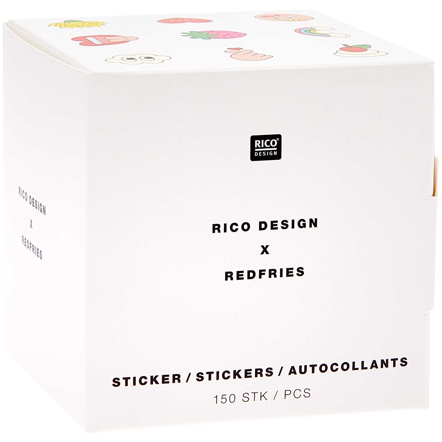 Rico Design x Redfries Sticker Eye Candy 5cm 150 Stück auf der Rolle von Rico Design