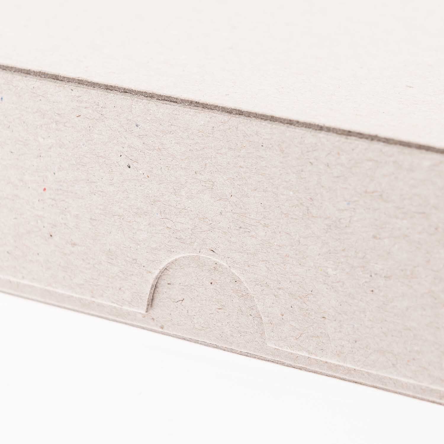 Ritzschachtel rechteckig von Rico Design aus Karton, Nahaufnahme der strukturierten Oberfläche.