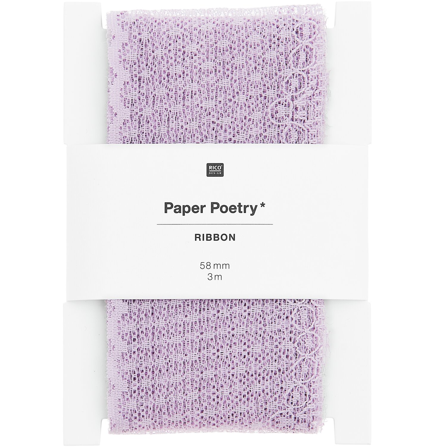 Paper Poetry Spitzenband Pünktchen 58mmx3m Farbe Flieder von Rico Design