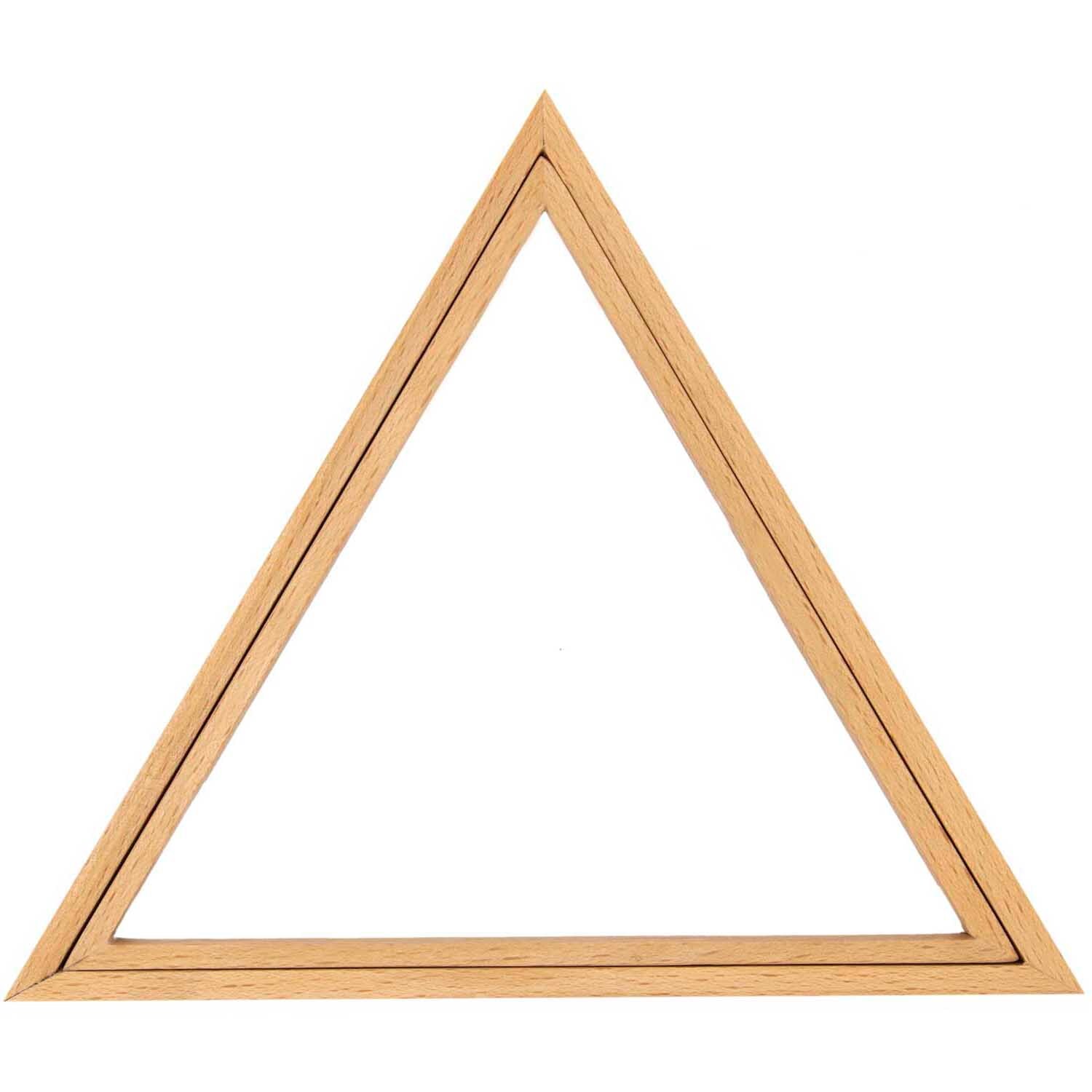 Dekostickrahmen Dreieck von Rico Design aus Holz in Dreiecksform, ideal für kreative Wanddekorationen.
