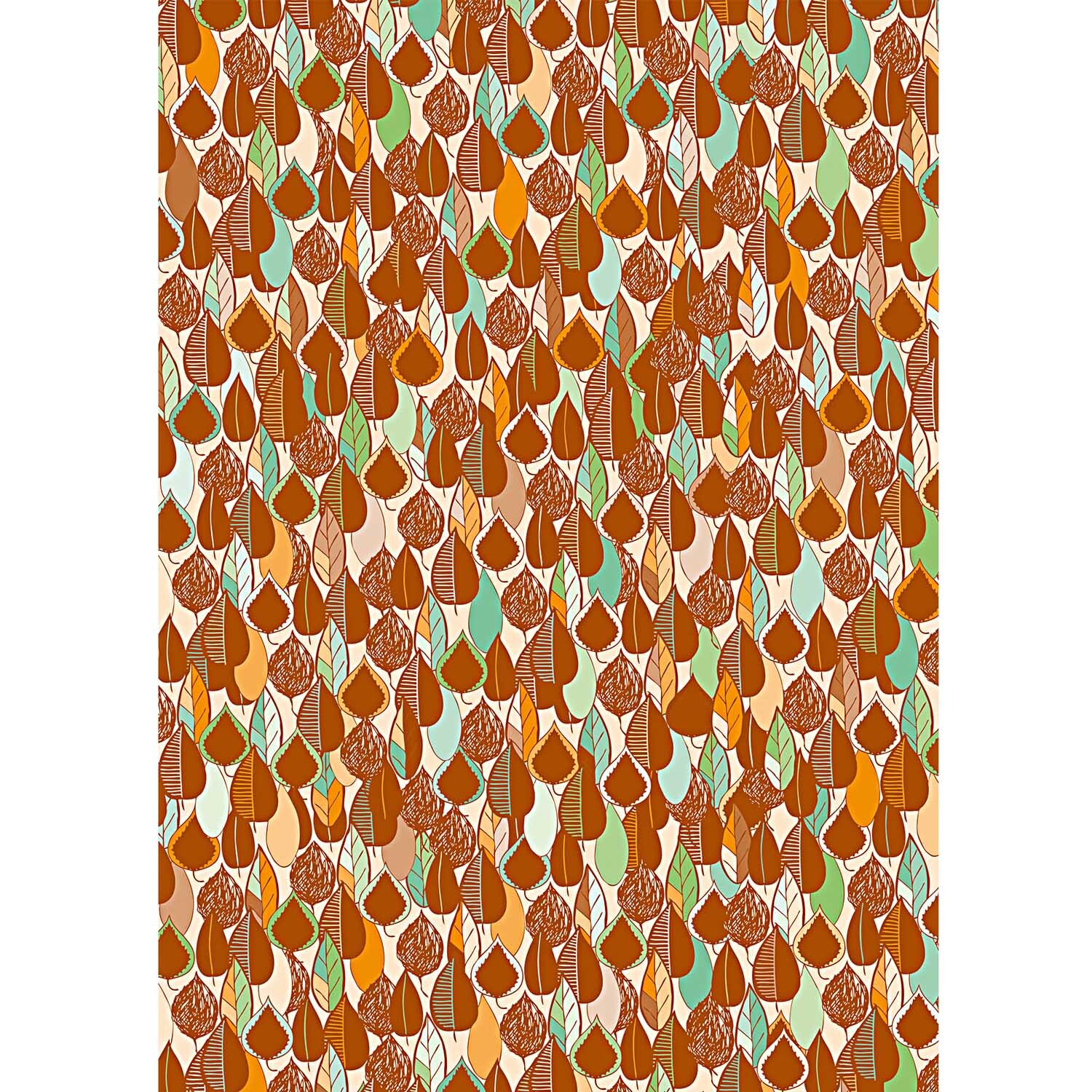 Paper Patch Papier Blätter 30x42cm mit buntem Blätterdesign von Rico Design, ideal für kreative Projekte.