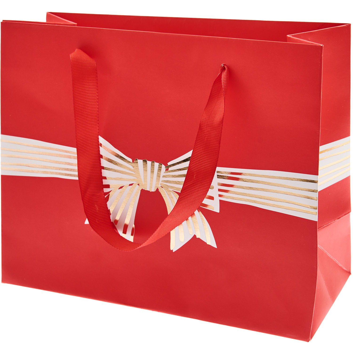 Geschenktüte Schleife S 22x18x10cm Farbe Rot von Rico Design Geschenktüte Schleife S von Rico Design in leuchtendem Rot mit dekorativer Schleife, 22x18x10cm.