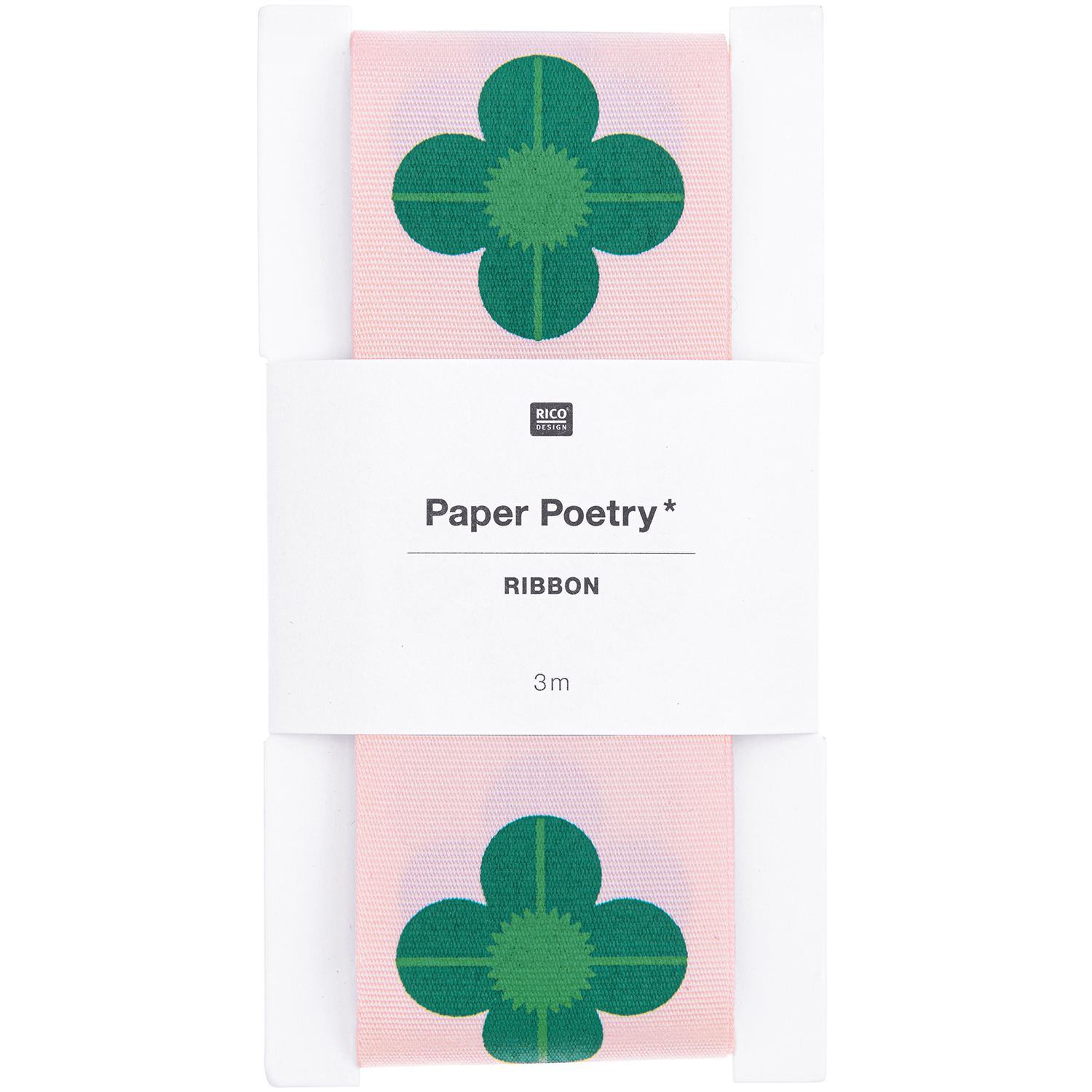 Paper Poetry Taftband Kleeblätter 38mm 3m von Rico Design
