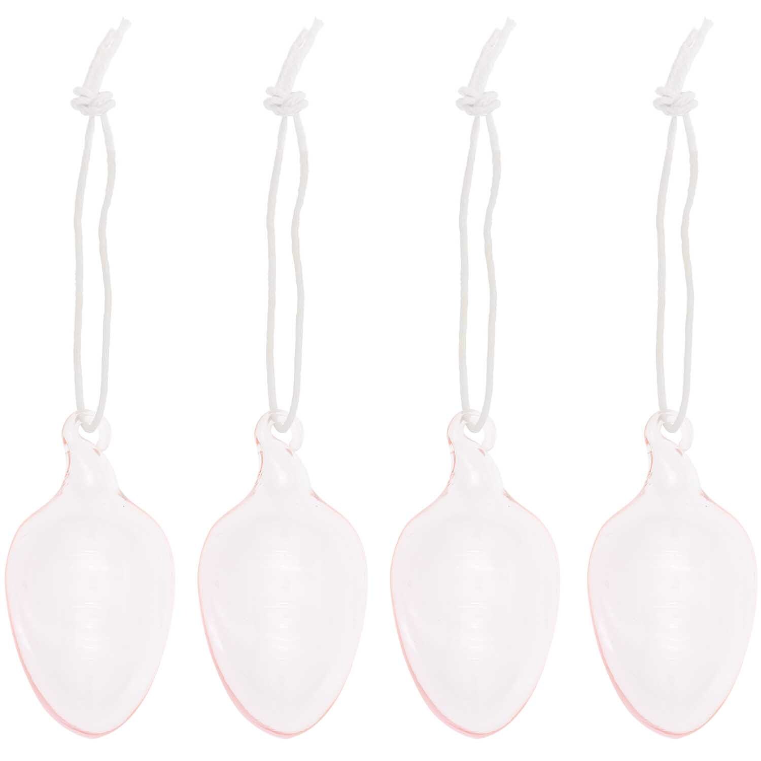 Glas Eier transparent-rosa 4 Stück Ø 3cm von Rico Design Glas Eier transparent-rosa 4 Stück Ø 3cm, dekorative Hängedekoration von Rico Design. Ideal für festliche Anlässe.