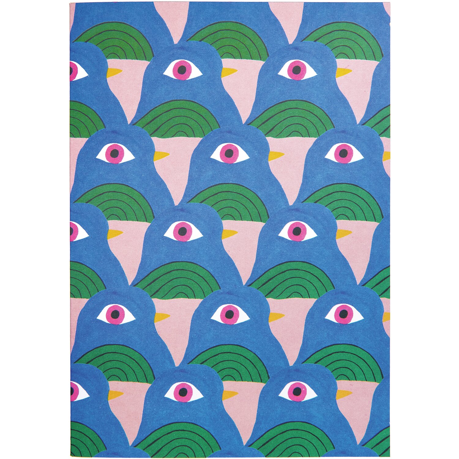 Kartenset Midsommar Magic B6 von Rico Design Kartenset Midsommar Magic B6: Bunte Karte mit blau-grünem Vogelmuster und rosa Akzenten von Rico Design.