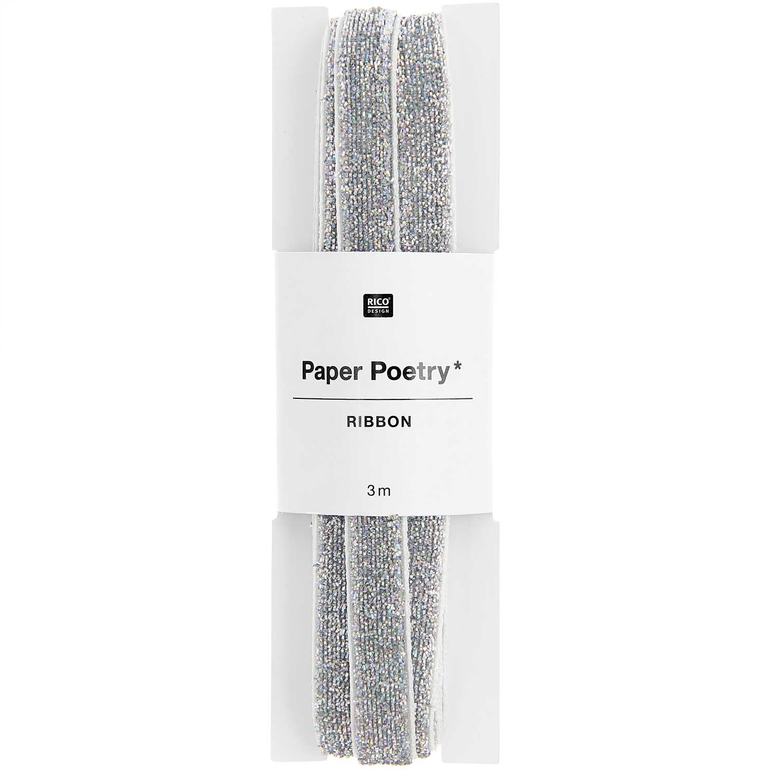Paper Poetry Glitzerband 10mm 3m Farbe Irisierend von Rico Design