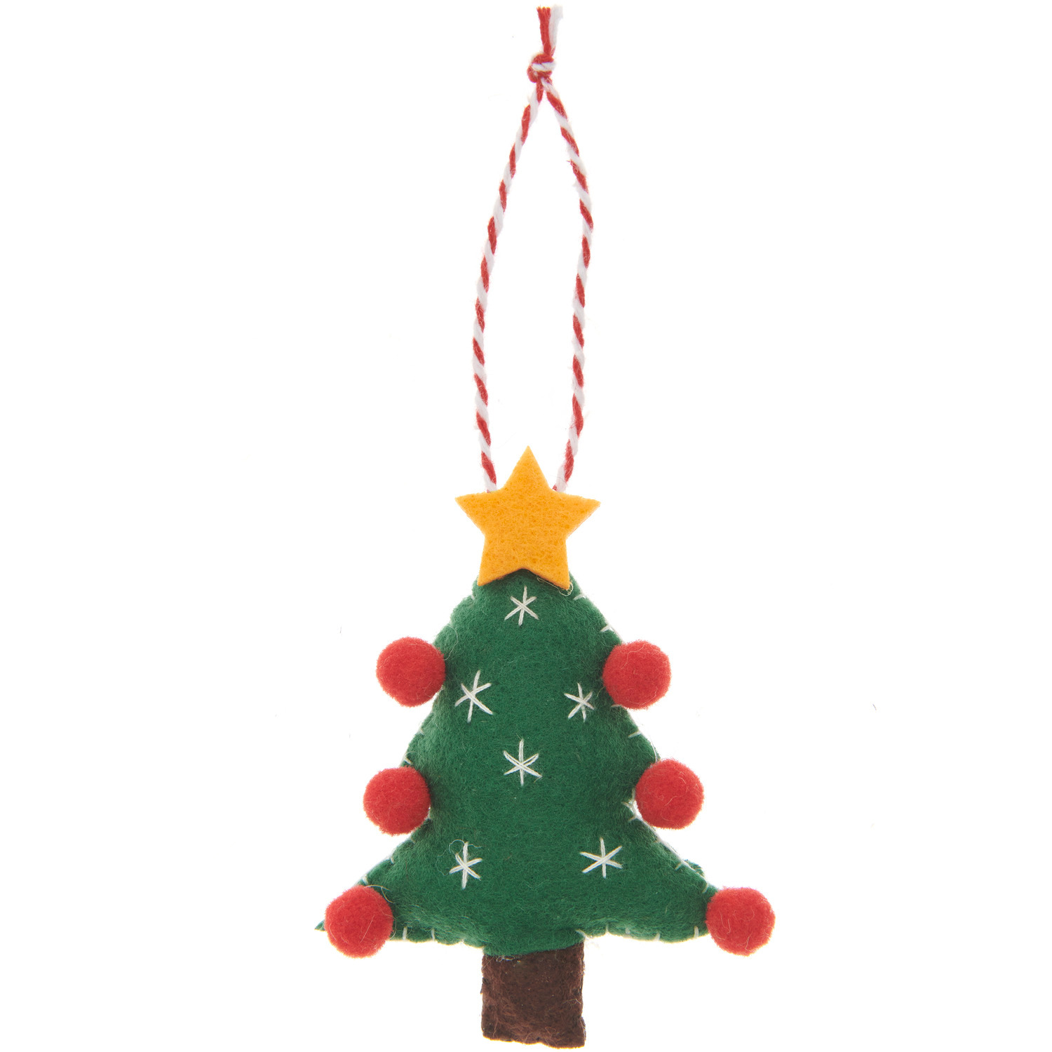 Weihnachtsbaum Filz 9x2x7cm Farbe Grün von Rico Design Weihnachtsbaum Filz: Grüner Filzbaum von Rico Design mit roten Kugeln und gelbem Stern. Größe 9x2x7cm. Ideal als festliche Dekoration.