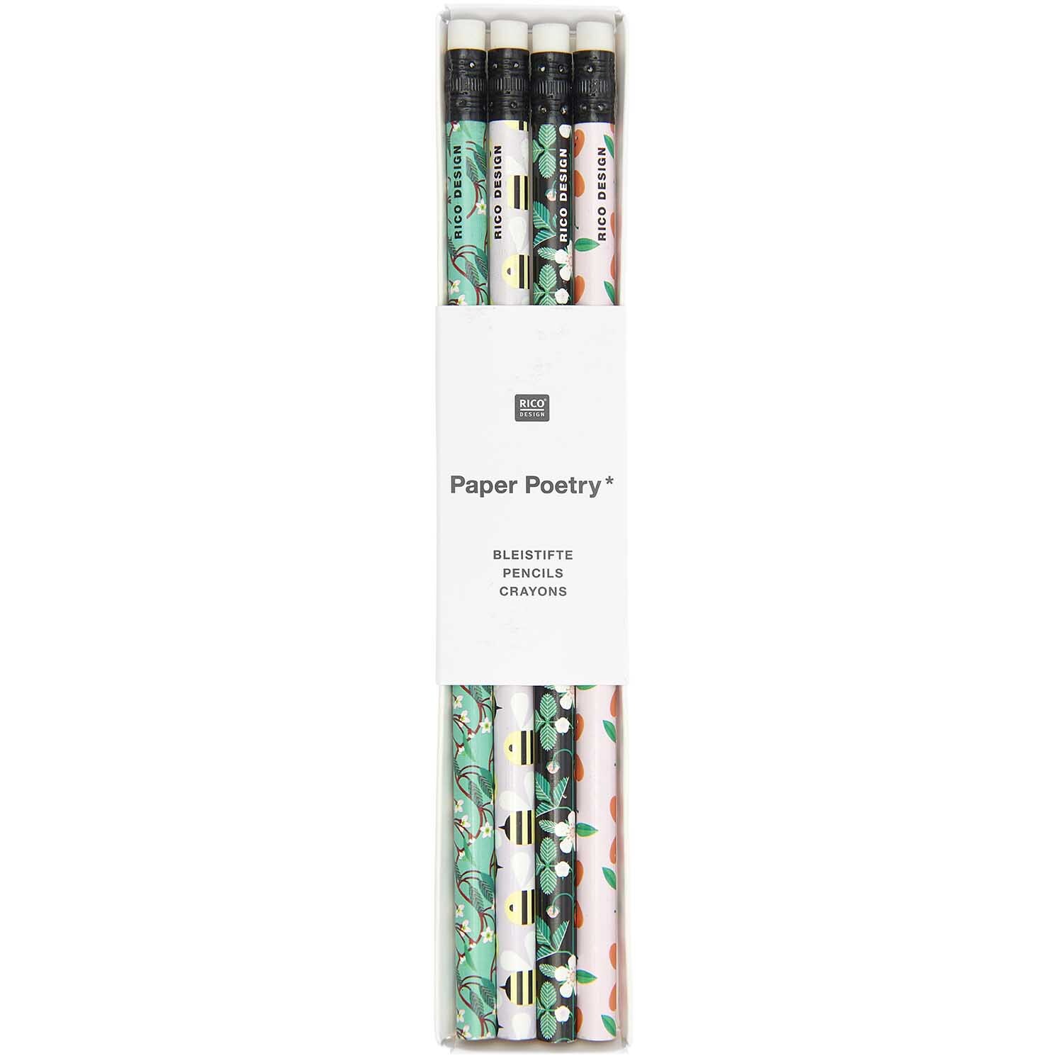 Paper Poetry Bleistift-Set 4 Stück von Rico Design