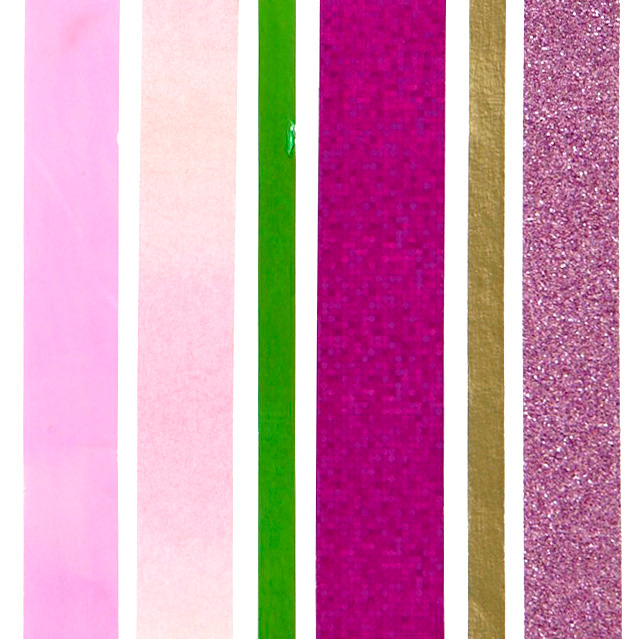 Paper Poetry Mixed Tape Set Pink/Rosa 6-teilig von Rico Design Paper Poetry Mixed Tape Set Pink/Rosa, 6-teilig von Rico Design. Verschiedene bunte Klebebänder in Rosa, Grün und Gold. Ideal für kreative Projekte.