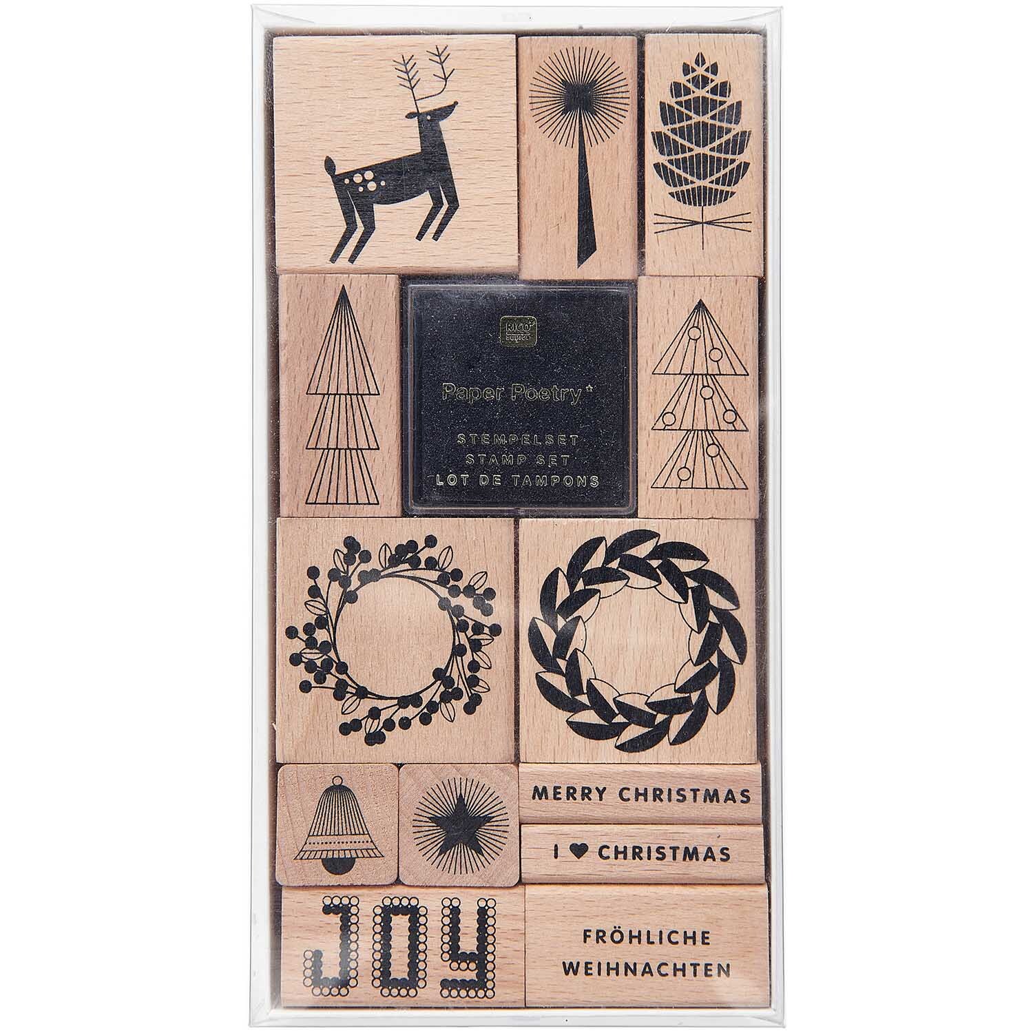 Paper Poetry Stempelset I love Christmas 14-teilig von Rico Design