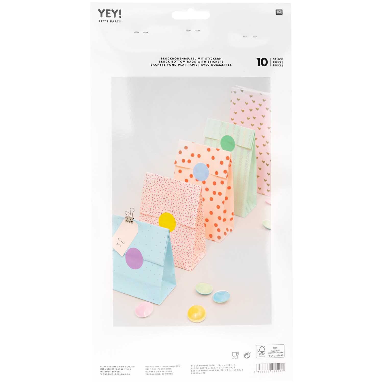 Blockbodenbeutel 10 Stück von Rico Design