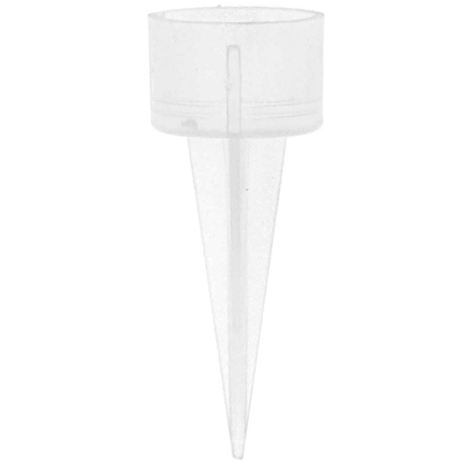 Spiral Kerzenhalter transparent von Rico Design, klarer Halter mit spitzem Ende, 1,2cm, 10 Stück.