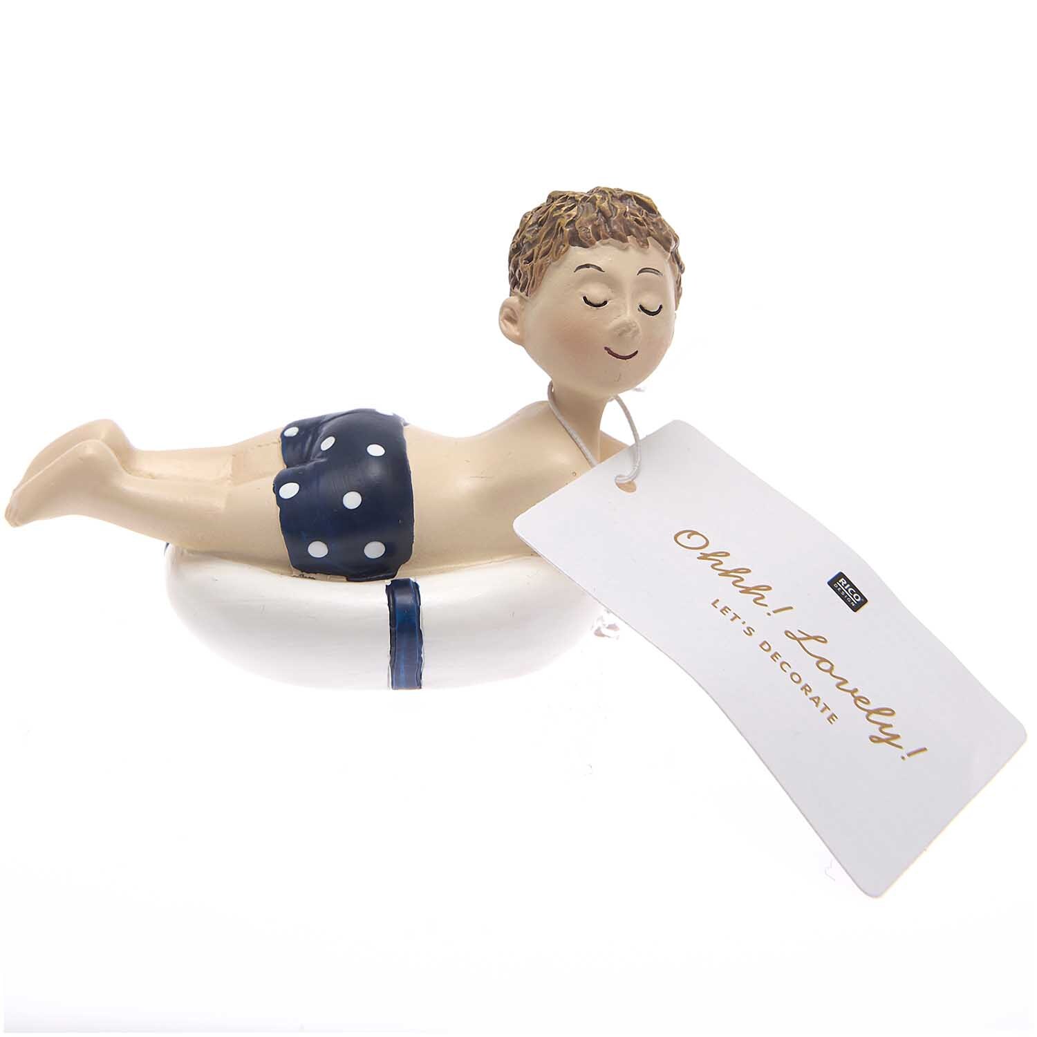 Figurine décorative Garçon avec bouée 10,5x6,5cm from Rico Design