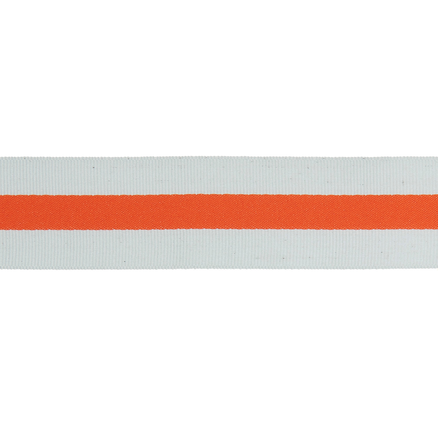 Paper Poetry Webband Duo mit grauen und orangefarbenen Streifen von Rico Design, 38mm breit.