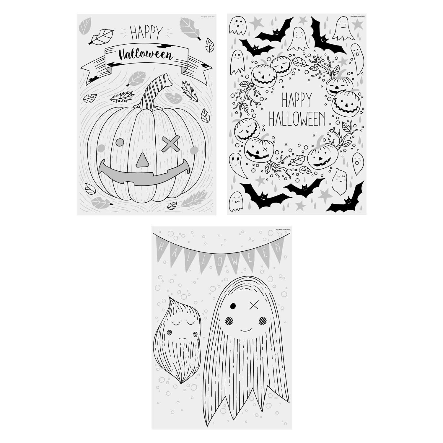 Vorlagenmappe Halloween Fenster- und Glasmalerei mit Kreidestiften von Rico Design