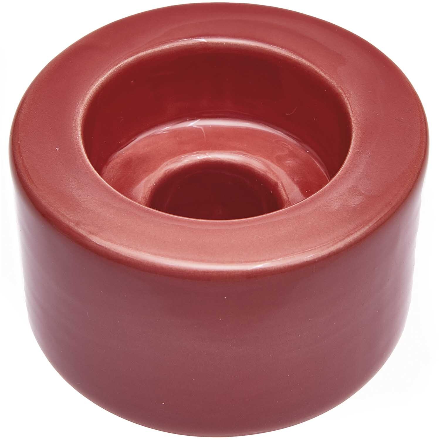 Keramikkerzenhalter multifunktional 7,5x6cm von Rico Design in Rot, ideal für stilvolle Dekoration.