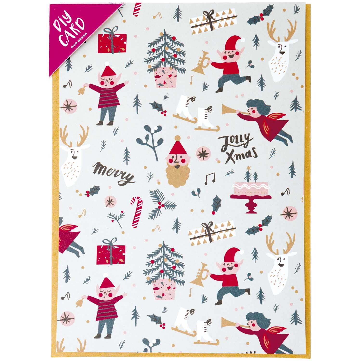 Paper Poetry Grußkartenset Jolly Christmas Classic von Rico Design