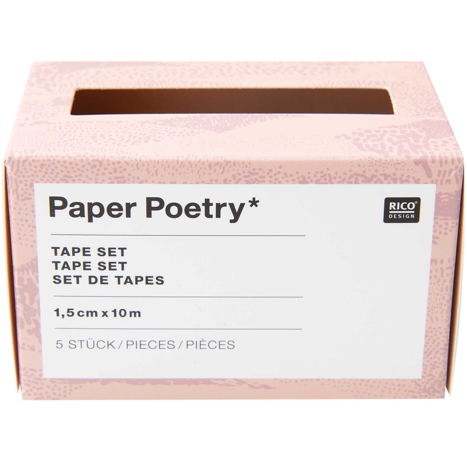 Paper Poetry Tape Set Struktur 5-teilig von Rico Design