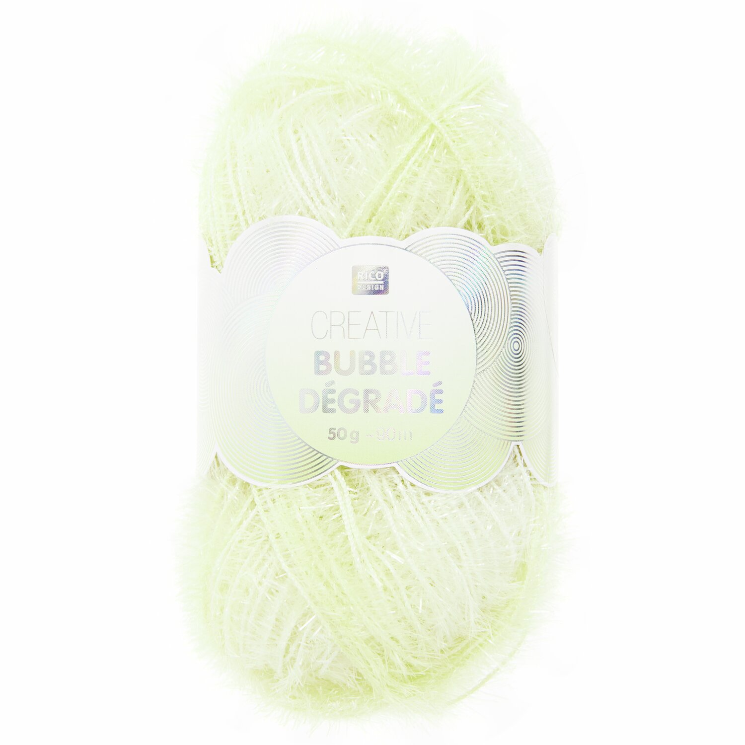Creative Bubble Dégradé: Weiches, gelbes Garn von Rico Design, ideal für kreative Strickprojekte.