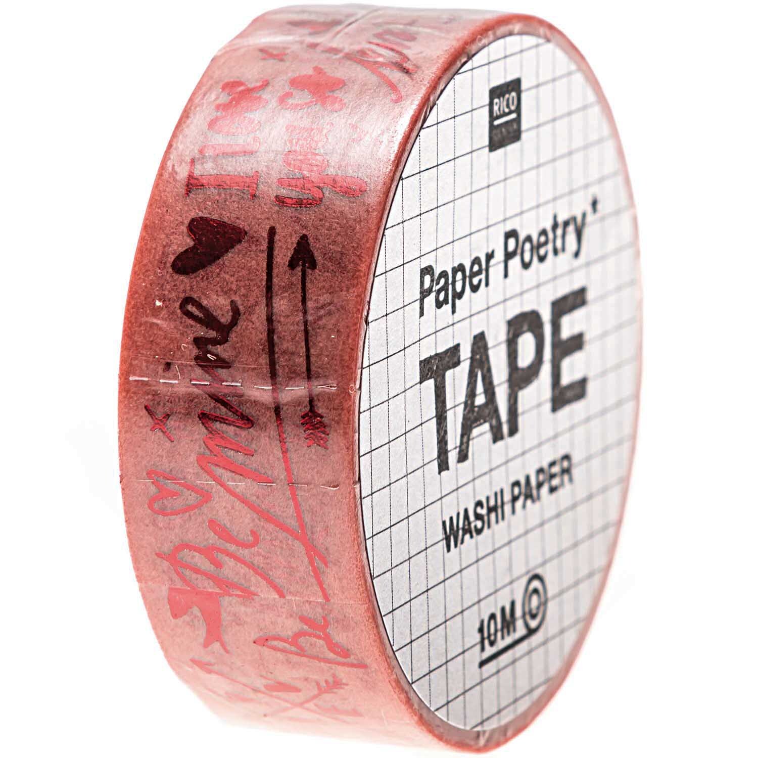 Paper Poetry Tape It must be love Schriftzüge 1,5cm 10m von Rico Design