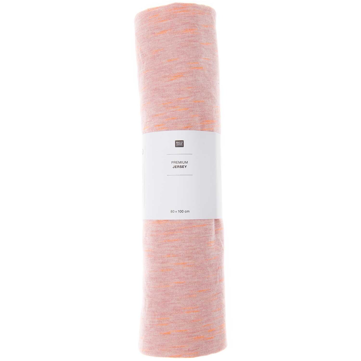 Stoffabschnitt Jersey pfirsich-neonorange 80x100cm von Rico Design
