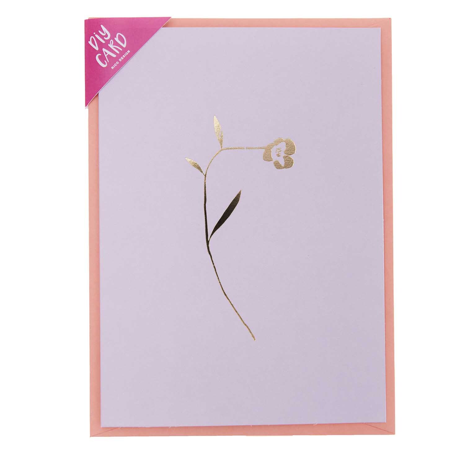 Paper Poetry Grußkartenset Transformation flieder von Rico Design