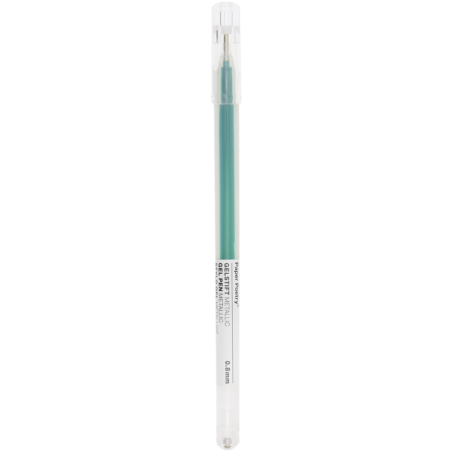Gelstift Metallic 0,8mm von Rico Design in grün. Ideal für kreative Projekte und Dekorationen.