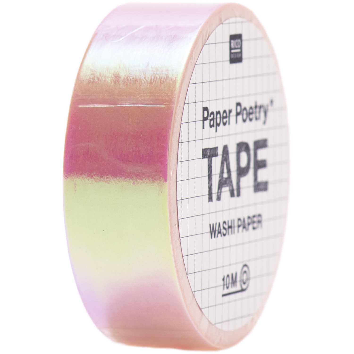 Paper Poetry Tape irisierend 15mm 10m Farbe Rosa von Rico Design Paper Poetry Tape irisierend 15mm 10m von Rico Design in schimmerndem Rosa, ideal für kreative Projekte.