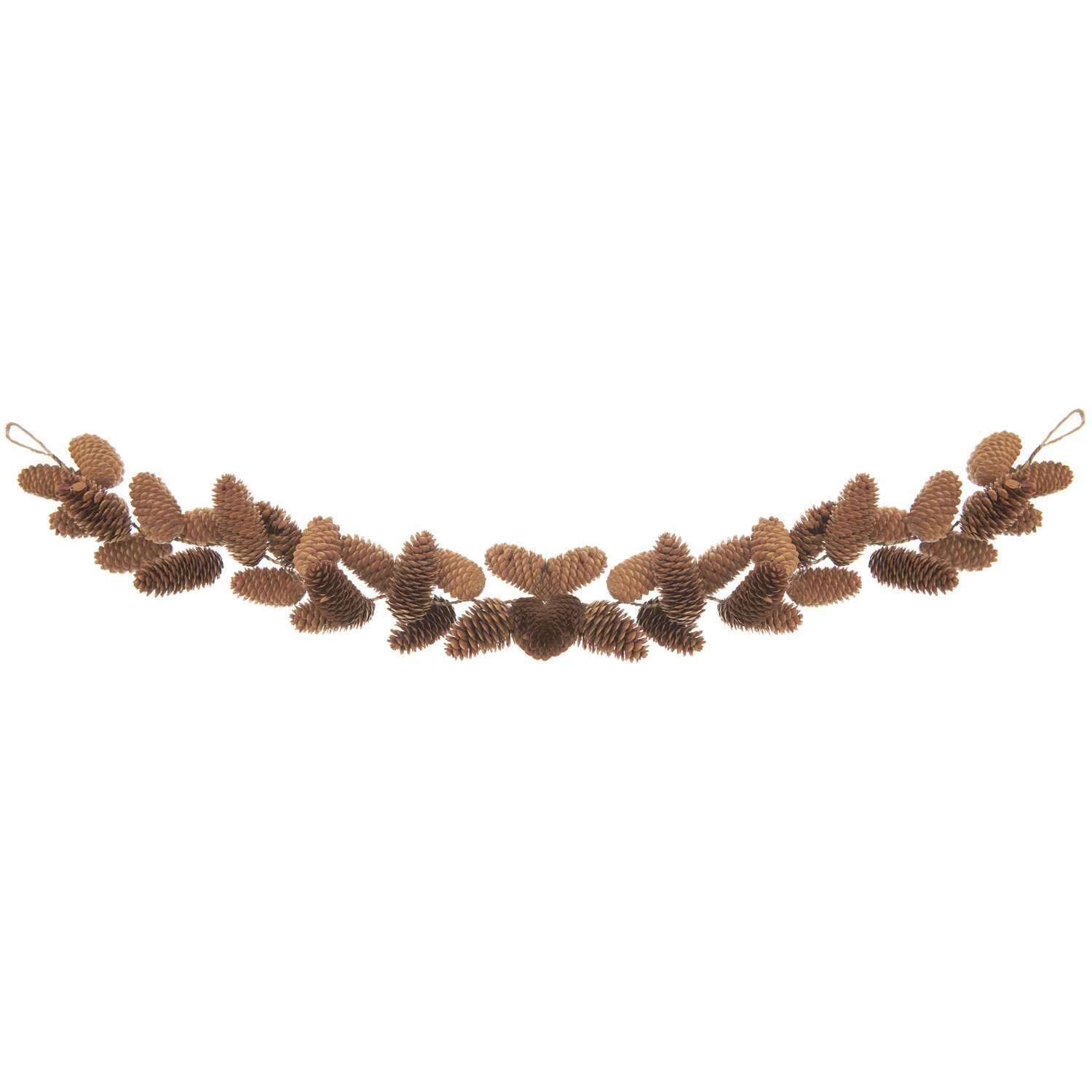 Fichtenzapfen-Girlande, 120cm lang, dekorativ in Naturtönen. Ideal für festliche Anlässe.
