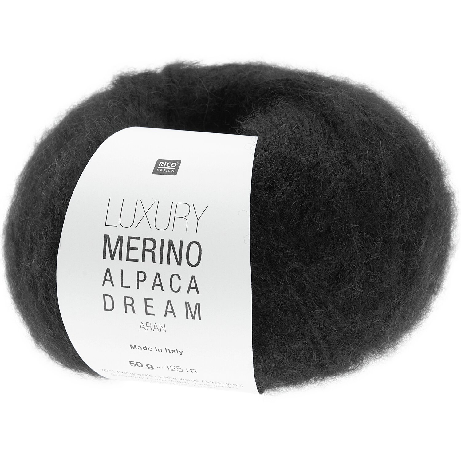 Luxe Mérinos Alpaca Dream aran 50g 125m Couleur Noir from Rico Design Luxe Mérinos Alpaca Dream aran 50g 125m Couleur Noir from Rico Design