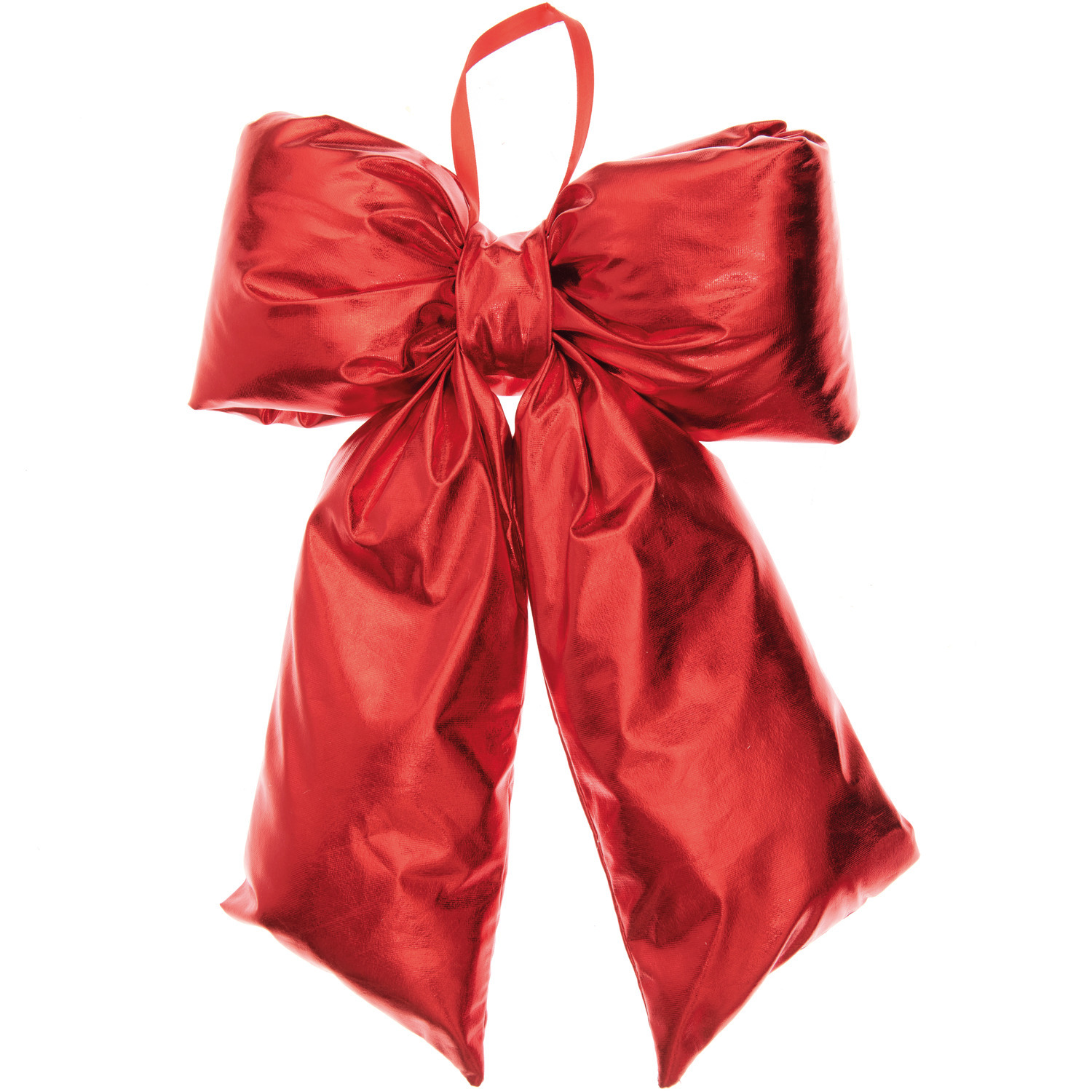 Weihnachtsschleife Rot: Große, glänzende Schleife von Rico Design, ideal für festliche Dekorationen.