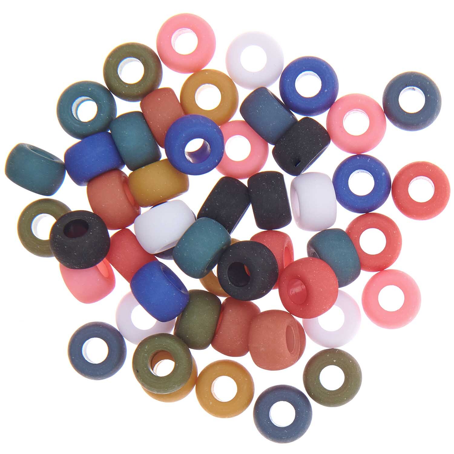 itoshii - Ponii Beads matt Erdfarben dunkel 9x6mm 400 Stück von Rico Design Itoshii - Ponii Beads in verschiedenen matten Erdfarben, 9x6mm, 400 Stück, von Rico Design.