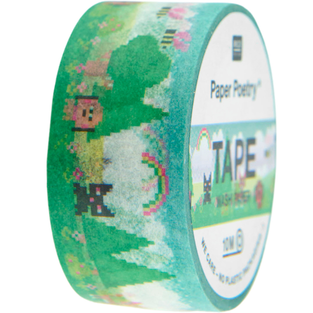 Paper Poetry Tape Landscape grün 2cmx10m von Rico Design