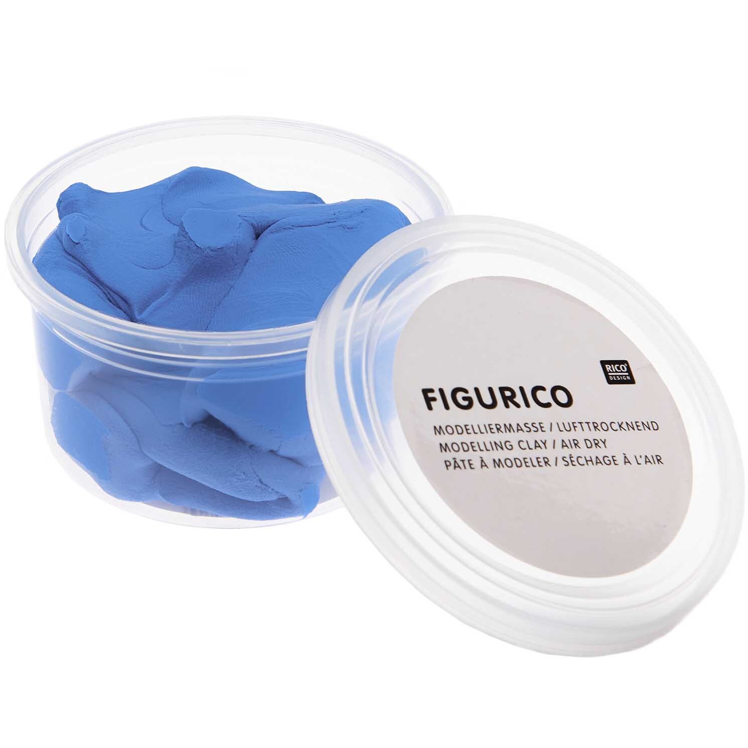 Figurico Modelliermasse 28g Farbe Blau von Rico Design Figurico Modelliermasse 28g in Blau von Rico Design in einer transparenten Kunststoffdose. Ideal für kreative Projekte.