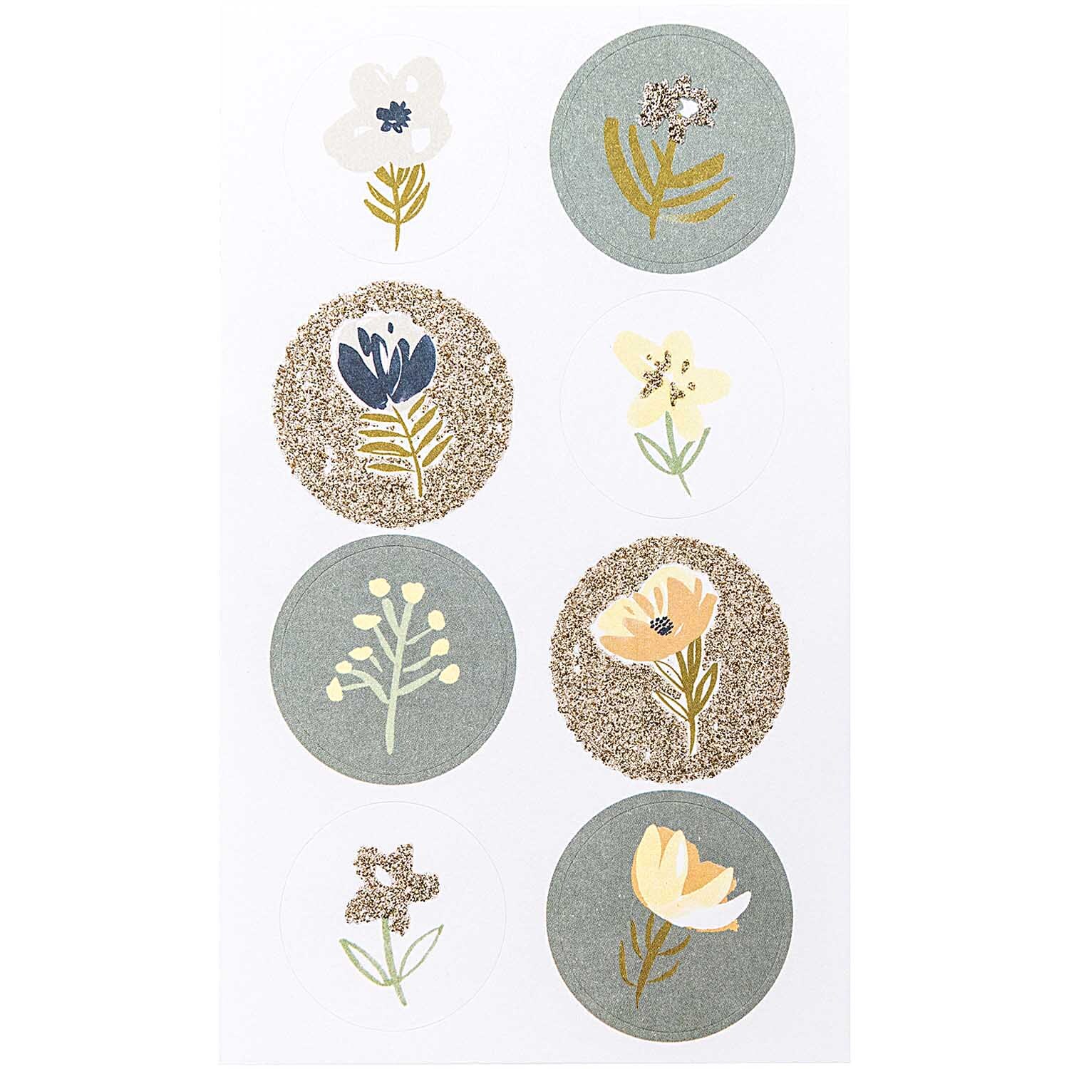 Paper Poetry Sticker Crafted Nature blau 32 Stück von Rico Design Paper Poetry Sticker Crafted Nature zeigt florale Designs in Blau und Gold von Rico Design.