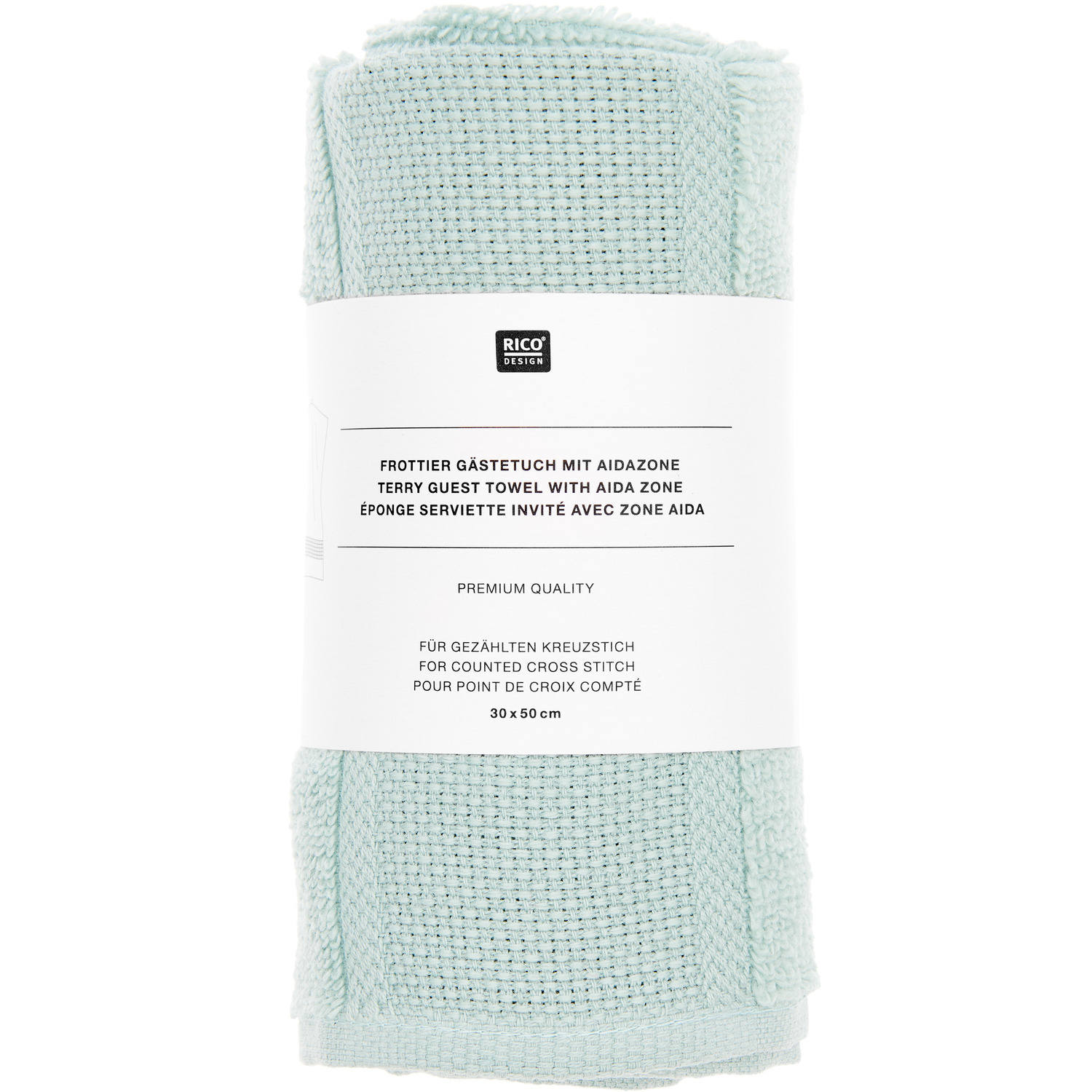 Serviette d'invité 30x50cm, GOTS Couleur Menthe from Rico Design