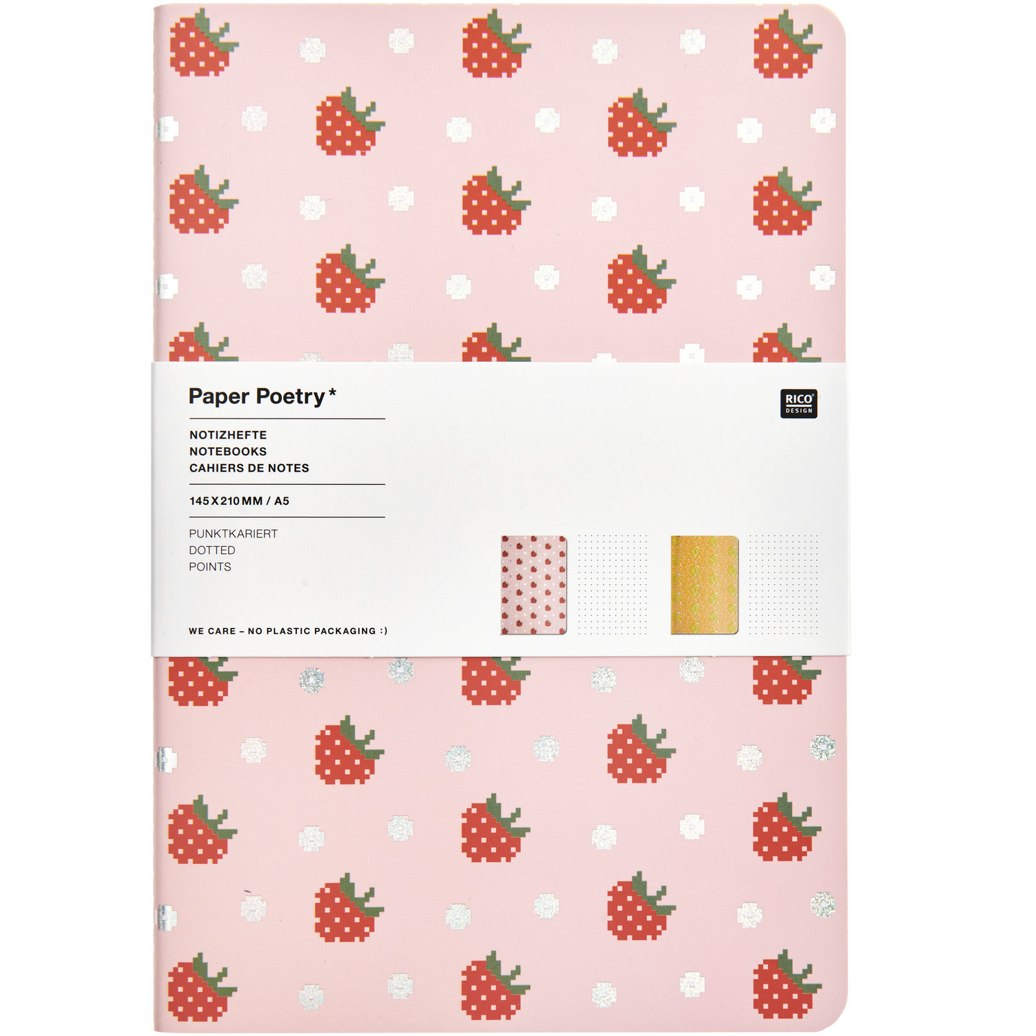 Paper Poetry Notizbücher Früchte A5 40 Seiten 80g/m2 von Rico Design