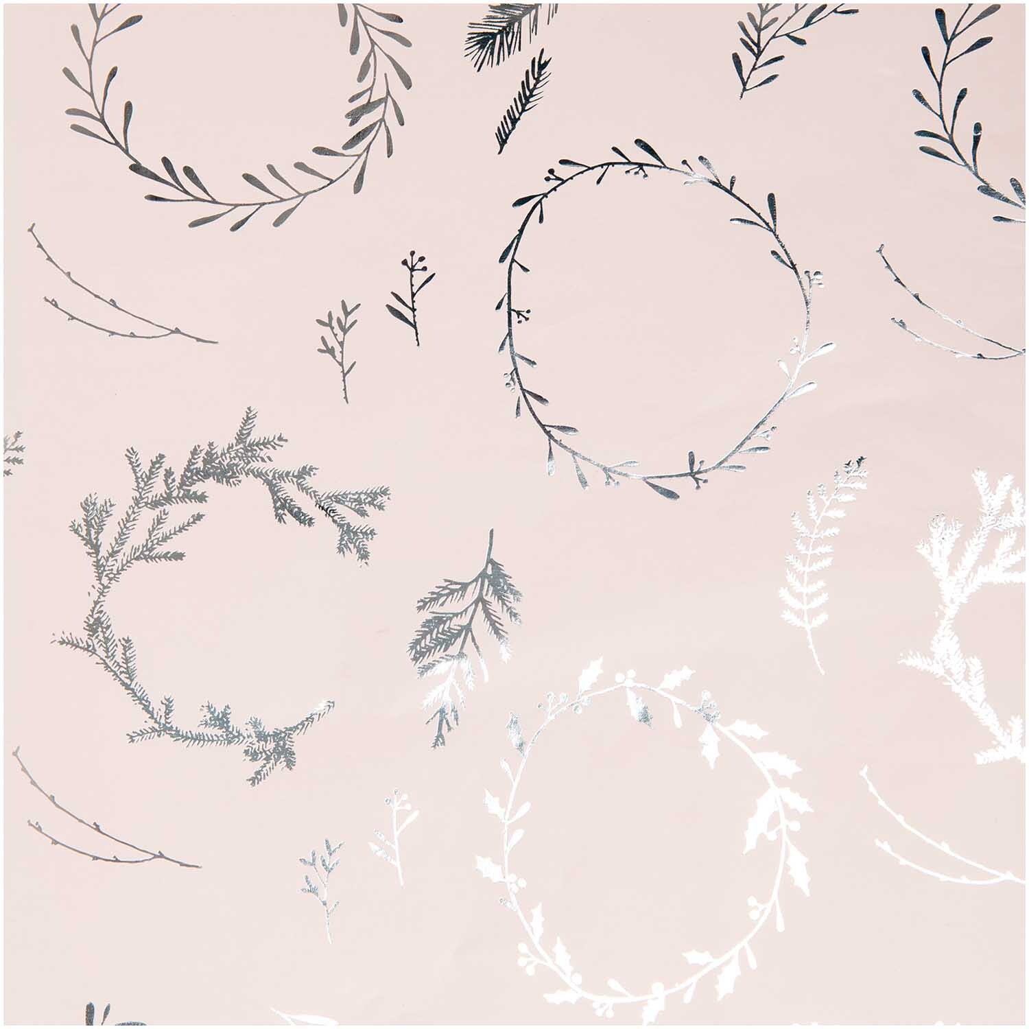Paper Poetry Geschenkpapier Nostalgic Christmas Kränze rosa 80cm 2m Hot Foil von Rico Design Paper Poetry Geschenkpapier mit nostalgischen Kränzen auf rosa Hintergrund, verziert mit Hot Foil. Ideal für festliche Anlässe.