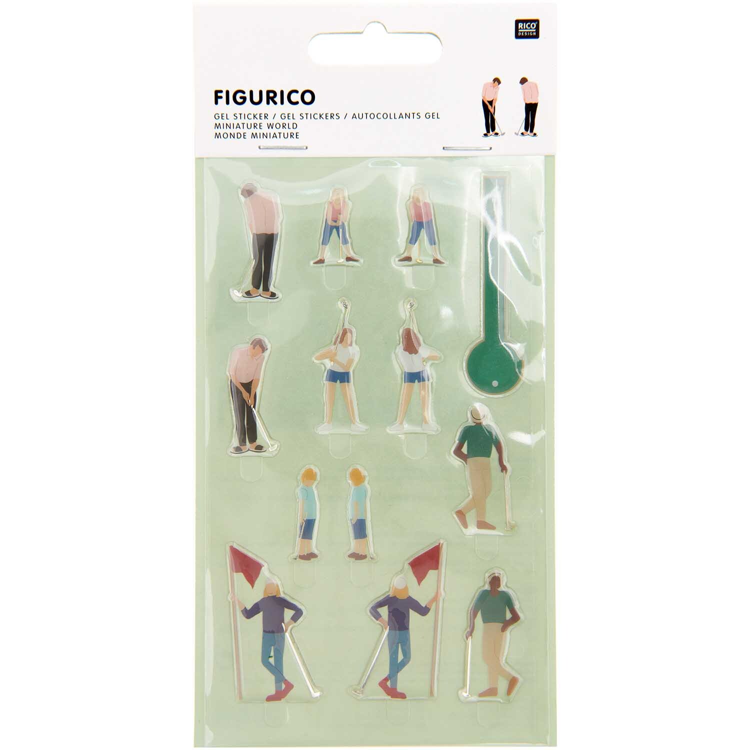 Figurico Gelsticker Golfspieler von Rico Design