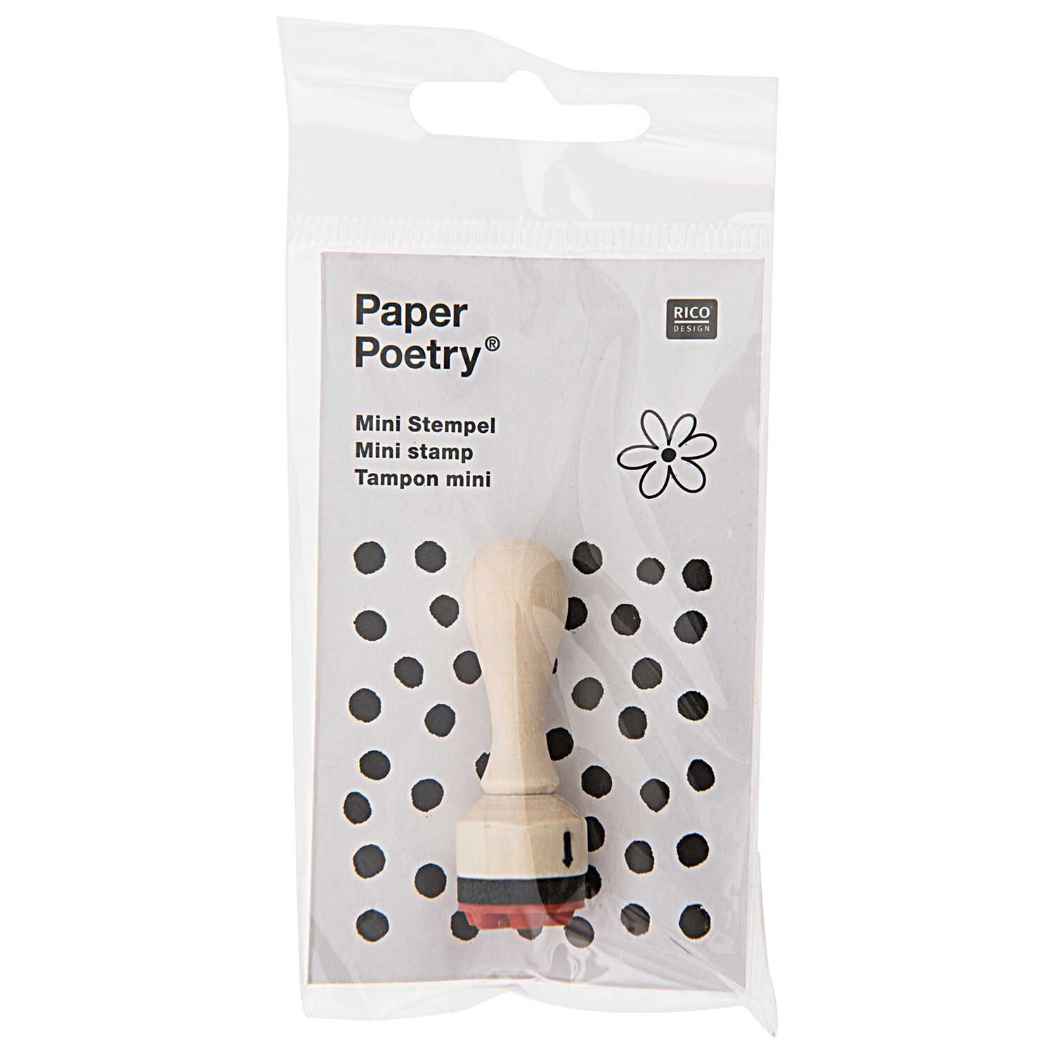Paper Poetry Mini Stempel Blume Ø=1,5cm von Rico Design