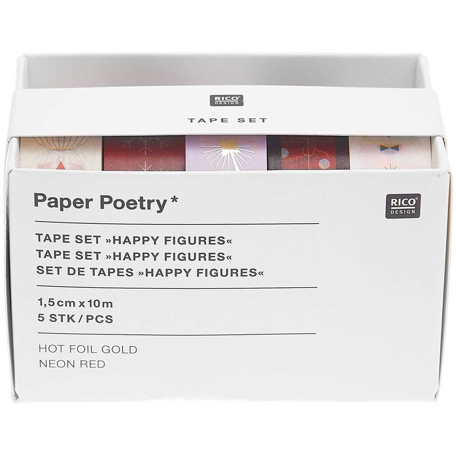 Paper Poetry Tape Set Christmas Figuren 5-teilig von Rico Design