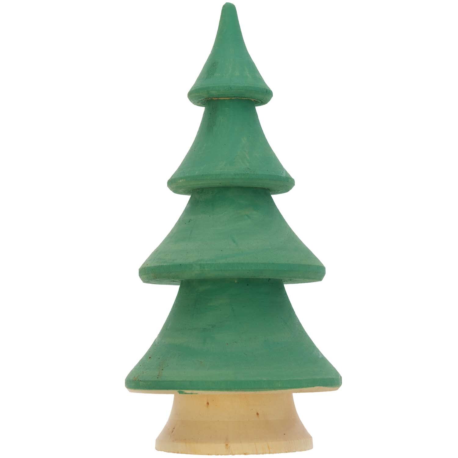 Deko-Tanne aus Holz in Grün von Rico Design, ideal für festliche Dekorationen und Akzente.