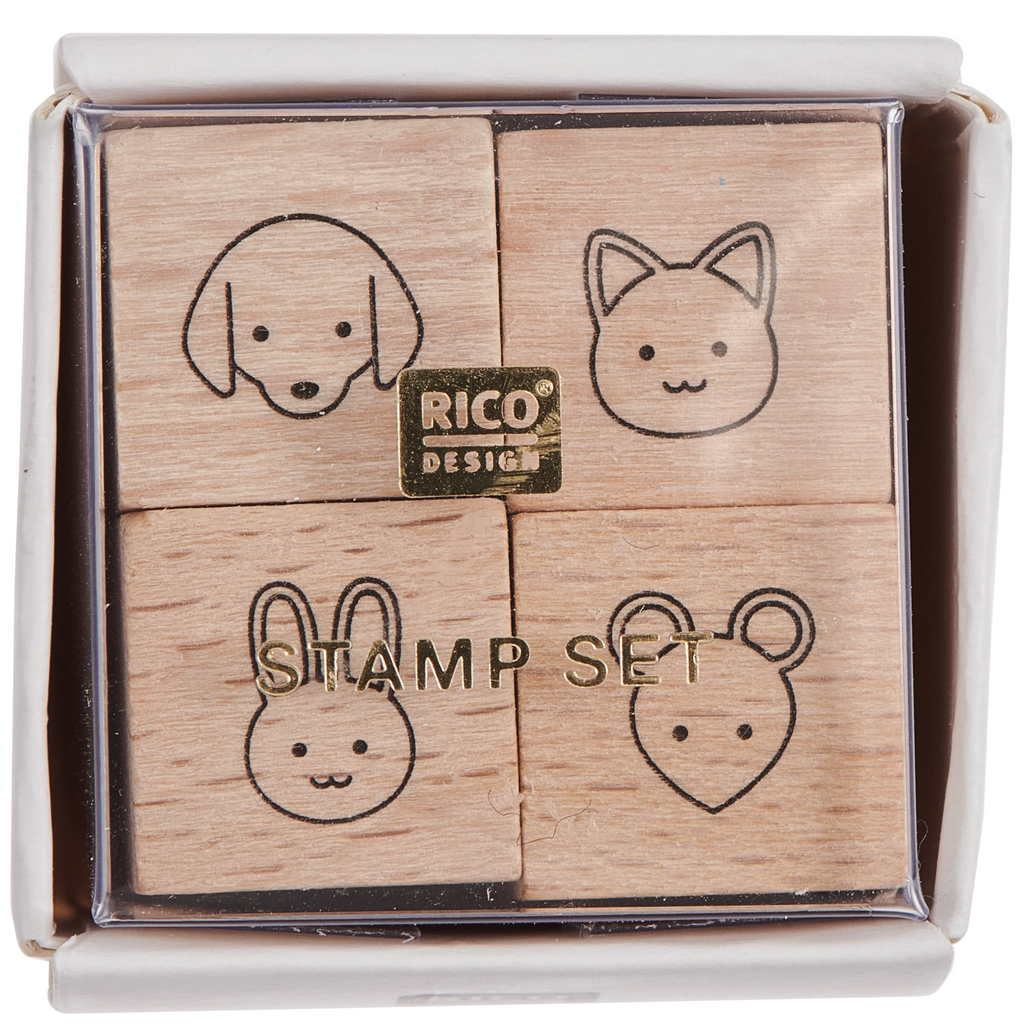 Mini-Stempelset Tiere 4 Stück von Rico Design